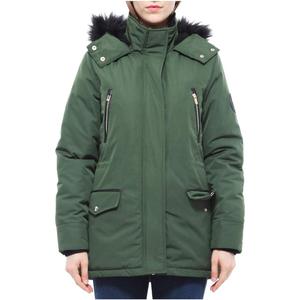 Парка Rokka&Rolla Water Resistant Hooded Faux Fur, зеленый