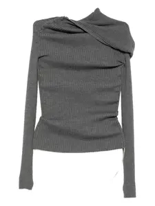 Топ с вырезом халтер Jean Paul Gaultier, серый