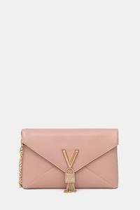 Кожаный клатч Valentino Bags, розовый