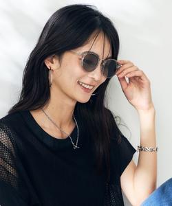 Металлические комбинированные солнцезащитные очки Avv, цвет Light Gray