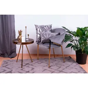 Декоративная подушка Prisma 425 Kayoom, Graphit, silberfarben + gemustert