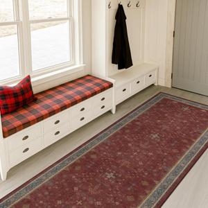 Ковровая дорожка Hazo Haus для гостиной, 77х244 см, бордовый