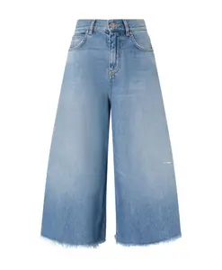 Джинсы-Клеш с бахромой Pinko, синий