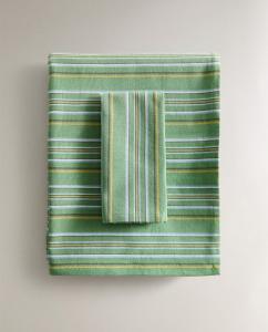 Скатерть Zara Home Multicoloured Striped, зеленый