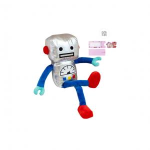 Плюшевая кукла Space Robot высота 60см/80см AOLETU, серебро