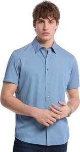 Michael Kors мужская рубашка с коротким рукавом и мини-бабочкой, Steel Blue