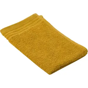 Набор гостевых полотенец Hanna, однотонные цвета, структурированная кайма, 100% хлопок Gözze, горчичный