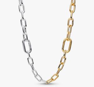 Цепочка Pandora Two-tone Link Chain, серебро/золото