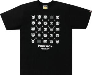 Футболка BAPE Baby Milo x Pokemon Monotone Tee #4 'Black', черный