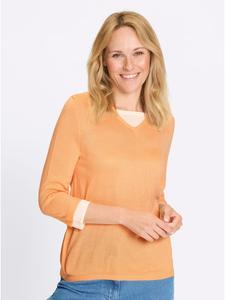 Sieh an! Свитер 2-в-1 абрикосового цвета