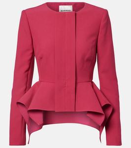 Жакет из крепа с пеплумом Roland Mouret, Pink