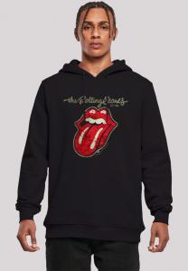 Толстовка THE ROLLING STONES PLASTERED TONGUE WASHED - Hoodie F4NT4STIC, черный