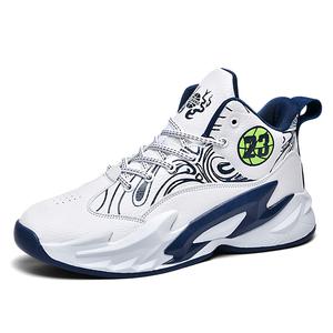 TONYBEAR Мид-топ баскетбольные кроссовки унисекс бело-синие, цвет White Blue