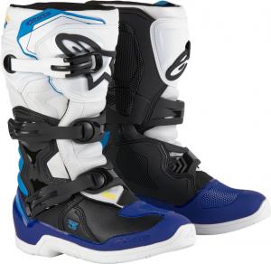 Детские мотокроссовые ботинки Alpinestars tech 3s, White/Black/Blue