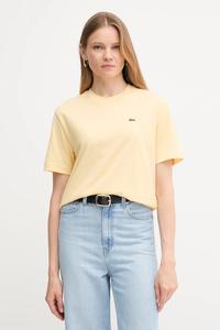 Хлопковая футболка Lacoste, желтый
