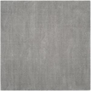 SAFAVIEH ковер 201 x 201 см из коллекции Velvet Shag, Light Grey, сплошной дизайн, без линьки и простой в уходе, идеально для помещений с высокой проходимостью в гостиной, спальне (VSG169B)