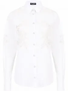 Поплиновая рубашка DOLCE & GABBANA, белый