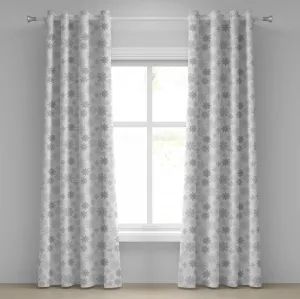 Зимняя штора на люверсах ABAKUHAUS, декоративная, с кристаллами льда, морозная погода в январе, художественная абстракция, декоративные двухпанельные шторы, 280 см x 175 см, серо-бело-серые Abakuhaus