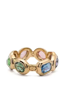 Браслет-кафф с камнями Swarovski, золотой