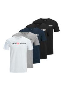 Футболка с принтом 5 PACK Jack & Jones, цвет black