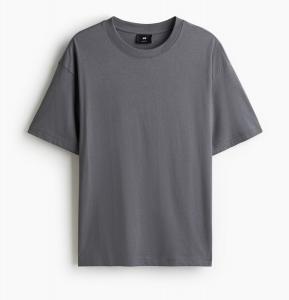 Футболка H&M Loose Fit, темно-серый