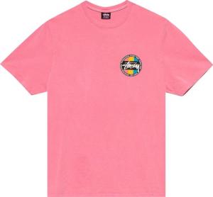 Футболка Stussy Classic Dot Pigment Dyed Tee 'Pink', розовый