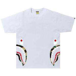 Футболка BAPE 1st Camo Side Shark Tee 'White/Yellow', белый