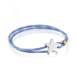 Браслет Tous Elastic Sweet Dolls With Star, серебро/синий
