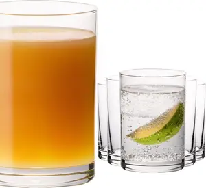 Стаканы для питья Straight 100 мл (макс. 150 мл), набор из 6 стеклянных стаканов для сока и воды, маленькие, можно мыть в посудомоечной машине PLATINUX