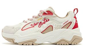 Кроссовки женские низкие повседневные с амортизацией Koi, противоскользящие, износостойкие, увеличивающие рост бело-красные QIAODAN