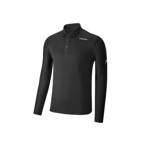 Футболка поло мужская HEAD, черный (однотонный)