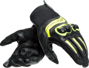 Мотоциклетные кожаные перчатки Dainese Mig 3 унисекс с защитными вставками, для мужчин и женщин, черно-флуоресцентно-желтые, размер S, neon yellow