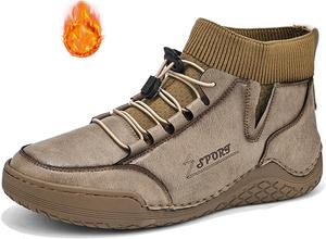 Мужские повседневные кожаные ботинки Чакка с регулируемыми шнурками, легкие носочные ботинки на липучке, ручная работа, для прогулок и вождения, высокие кеды Tokouk, хаки