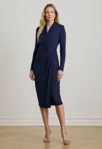Платье-Сарафан из трикотажа с запахом и перекрученным передом. повседневное платье. Lauren Ralph Lauren, Refined Navy