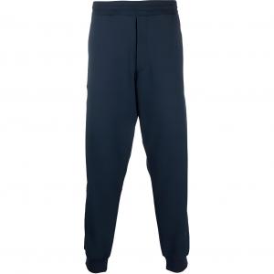 Джоггеры из хлопка с принтом motif Alexander McQueen, синий