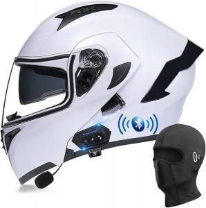 Шлем мотоциклетный Guenzo Bluetooth, белый