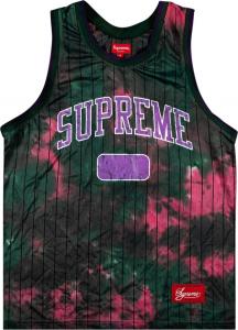 Футболка Supreme Dyed Basketball Jersey 'Green', зеленый