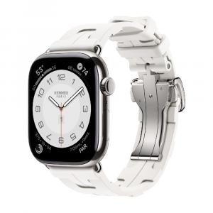 Apple Watch Hermès Series 11 (GPS+Cellular), 46 мм, Silver Titanium Case/Blanc Kilim Single Tour - One Size