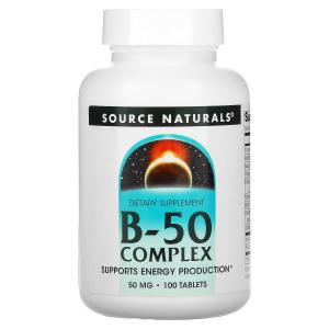 Source Naturals комплекс B-50 50 мг, 100 таблеток