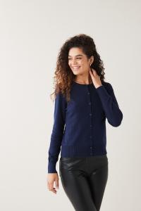 Кардиган с длинными рукавами и круглым вырезом Gap, синий