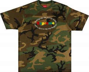 Футболка Supreme Nothing Else Short-Sleeve Top 'Woodland Camo', разноцветный