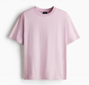 Футболка H&M Loose Fit, розовый