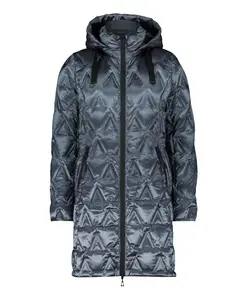 Стильное теплое пуховое пальто с капюшоном Gil Bret, синий