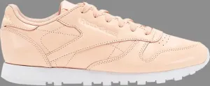 Кроссовки wmns classic leather patent 'desert dust' Reebok, розовый