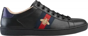 Кроссовки Gucci Wmns Ace Embroidered Low Black, черный