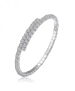 Теннисный браслет с цветным кубическим цирконием Rachel Glauber, white