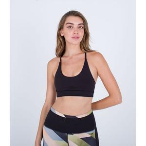 Спортивный бюстгальтер Hurley Solid Cross Back, черный