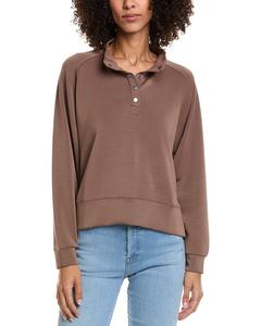 Винтажный пуловер Havana Luxe Cloud Henley Vintage Havana, коричневый