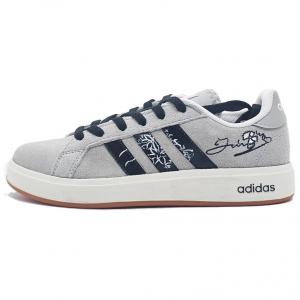 Adidas Кроссовки для скейтбординга Grand Court Base 00s Balance Abrasion Resistant low top unisex черные белые серые