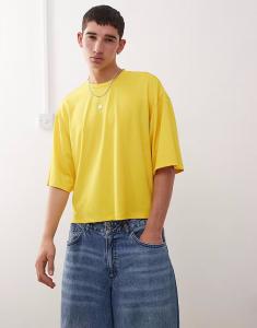 COLLUSION Футболка свободного кроя из желтого спортивного трикотажа Air Tex